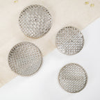 Set Of 2 Round Gift Box Silver Nestasia
