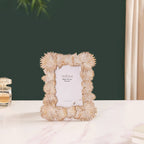 Fan Palm Decor Frame Gold Small 9"x7" Nestasia