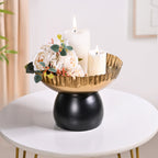 Luxe Round Decorative Bowl With Pedestal Nestasia