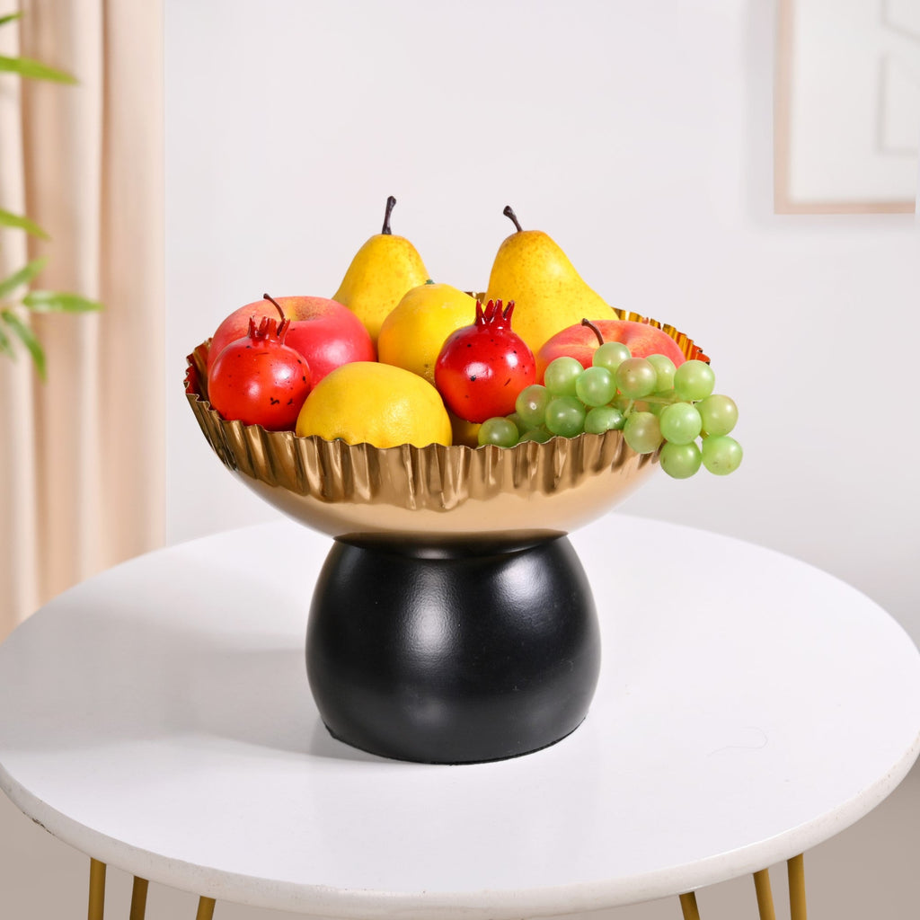 Luxe Round Decorative Bowl With Pedestal Nestasia