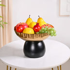 Luxe Round Decorative Bowl With Pedestal Nestasia