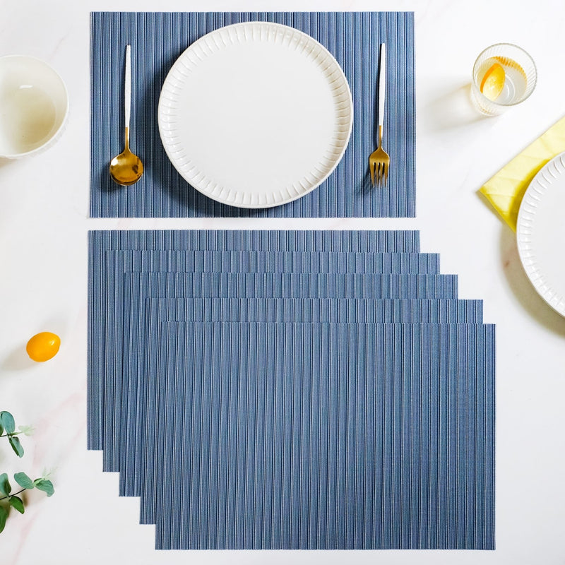 Deep Blue Dinner Table Mat Set Of 6 Nestasia