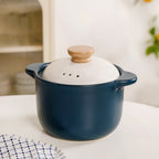 Cera Deep Ceramic Stew Pot Teal 3700ml Nestasia