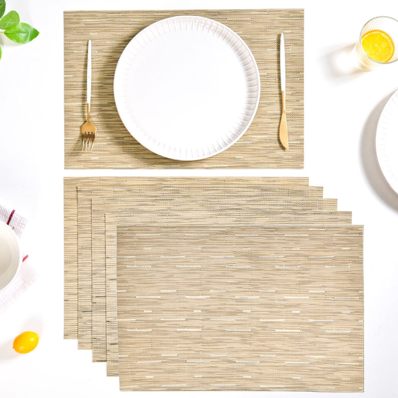 Deep Sand Dining Mats Set Of 6 Nestasia
