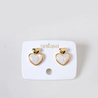 Delicate Hearts Stud Earrings Nestasia