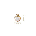 Delicate Hearts Stud Earrings Nestasia