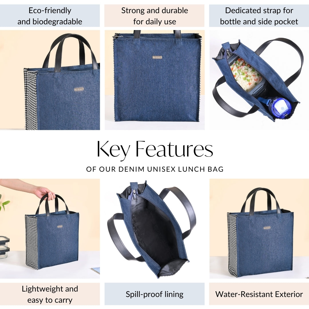 Denim Chic Lunch Bag Nestasia
