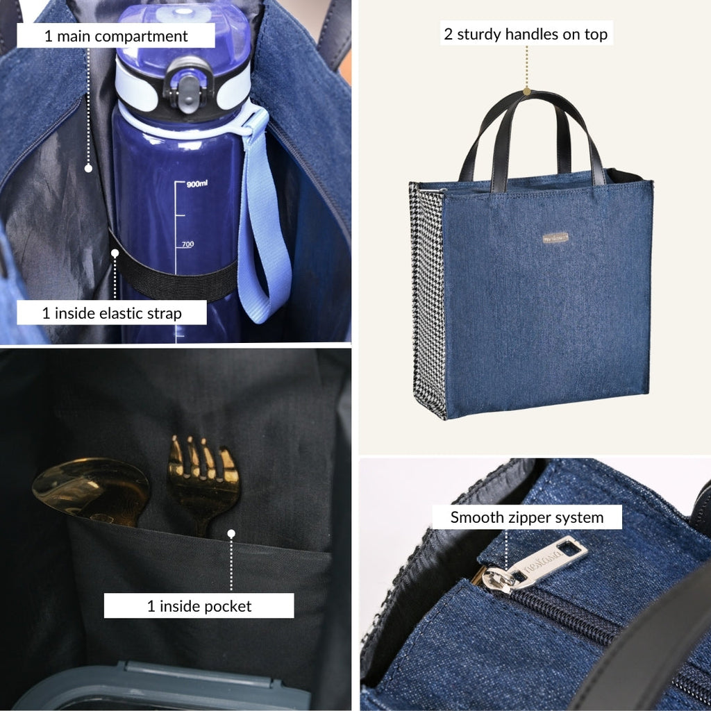 Denim Chic Lunch Bag Nestasia