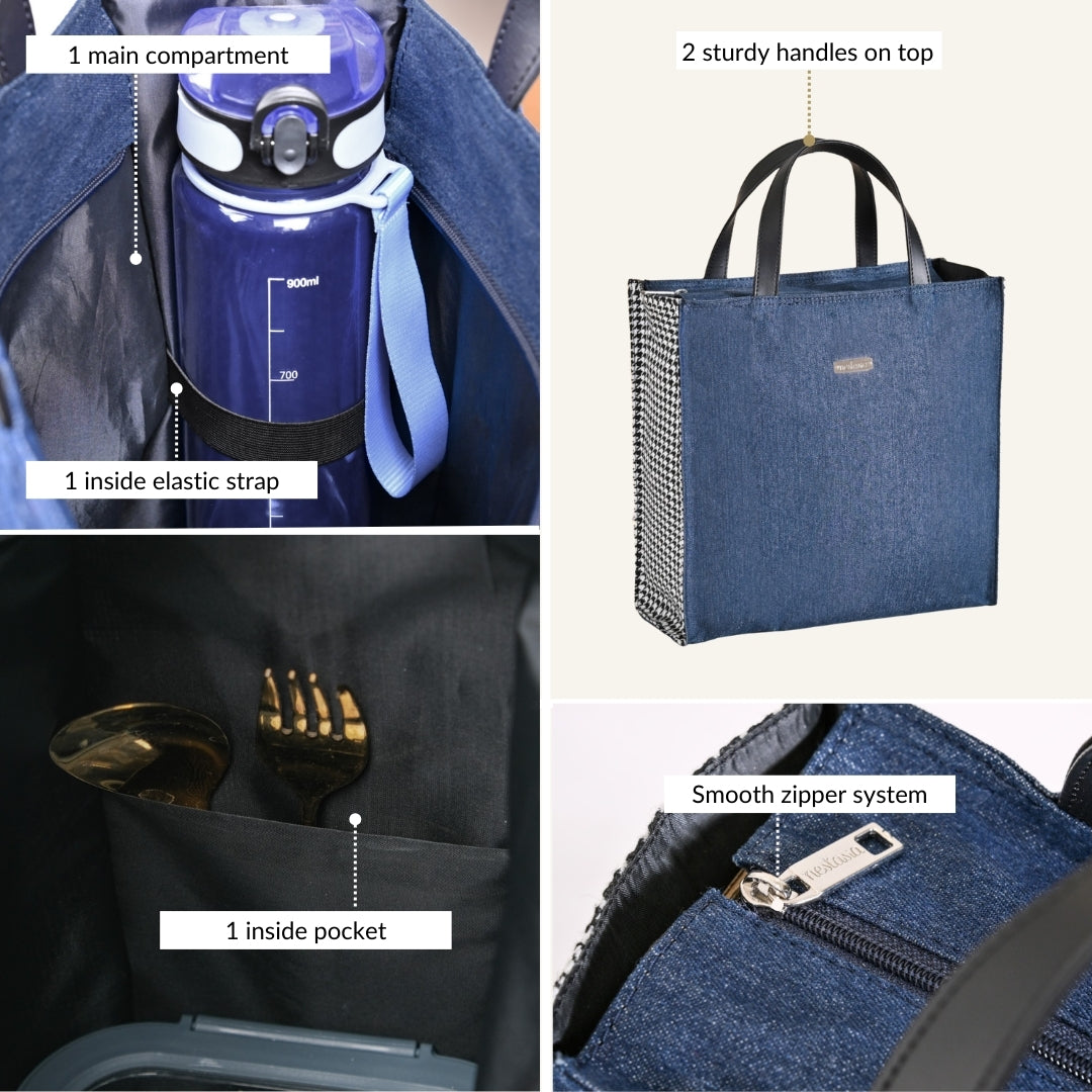 Denim Chic Lunch Bag Nestasia