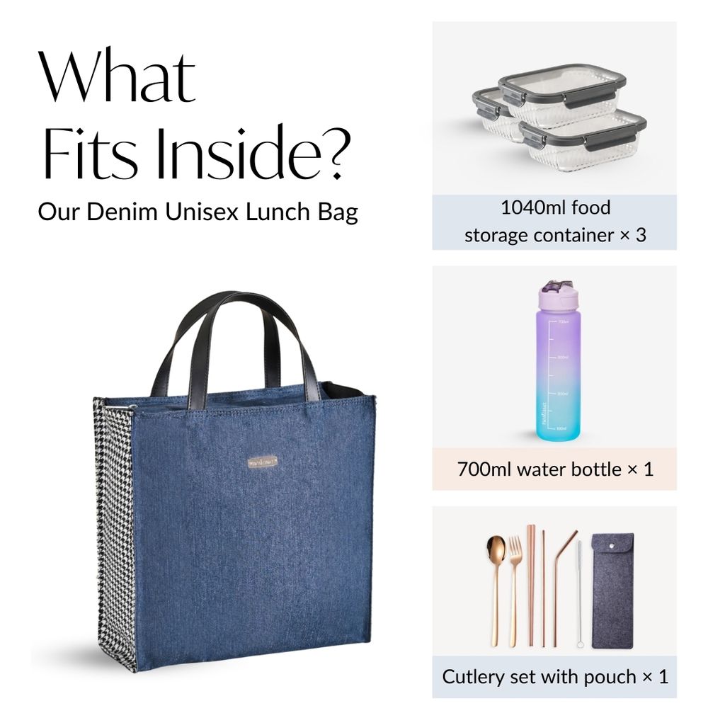 Denim Chic Lunch Bag Nestasia