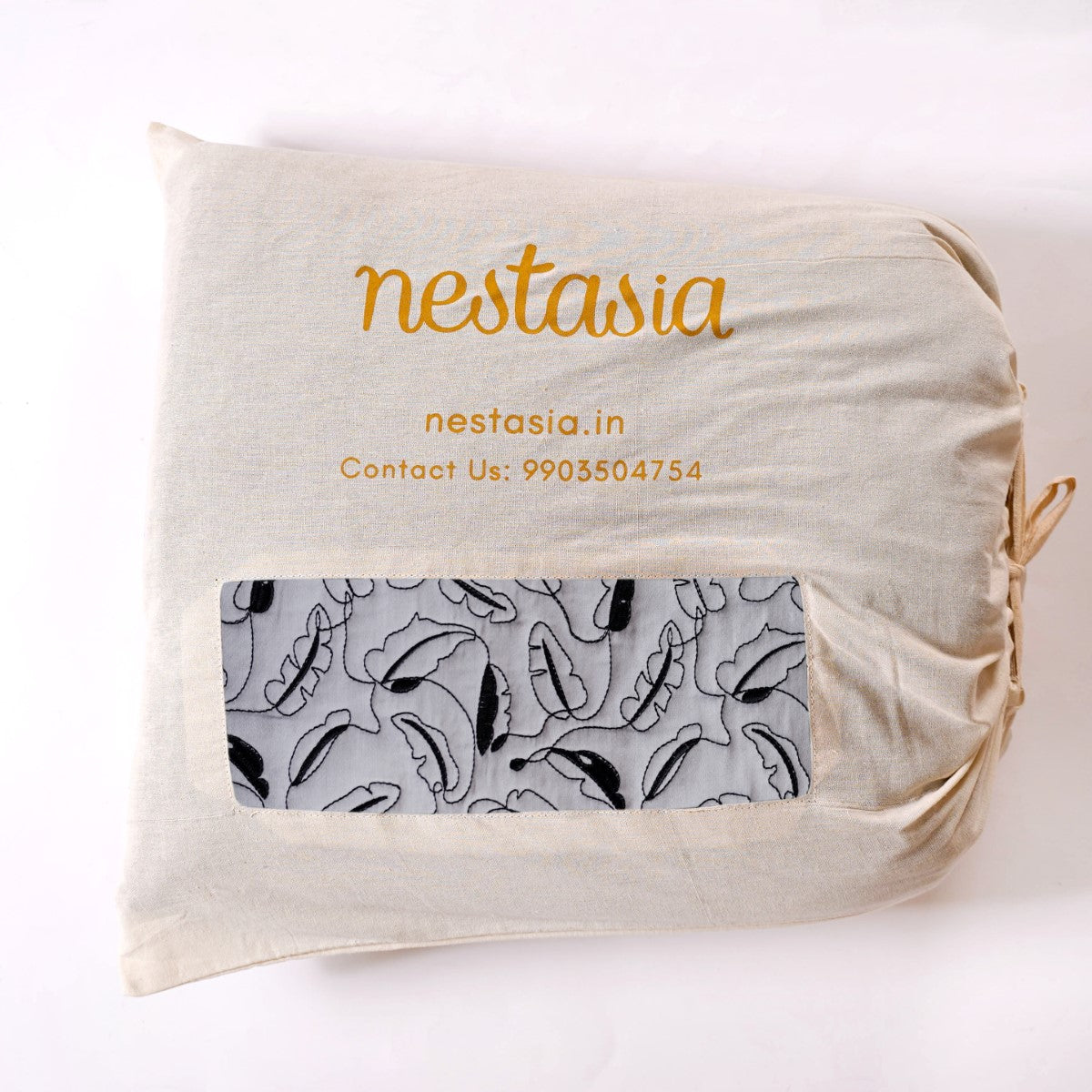 Designer King Size Bed Cover Grey Nestasia