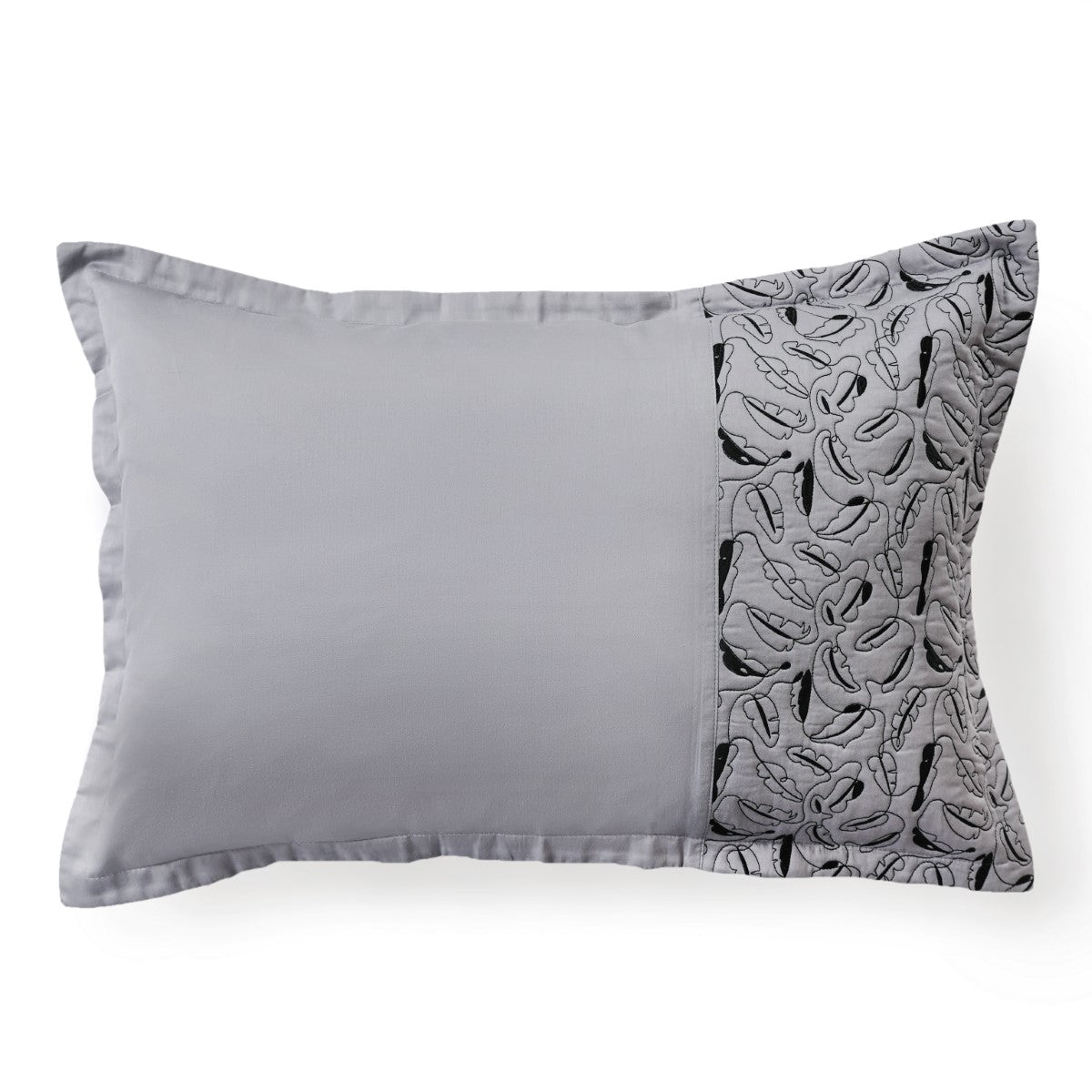 Designer King Size Bed Cover Grey Nestasia