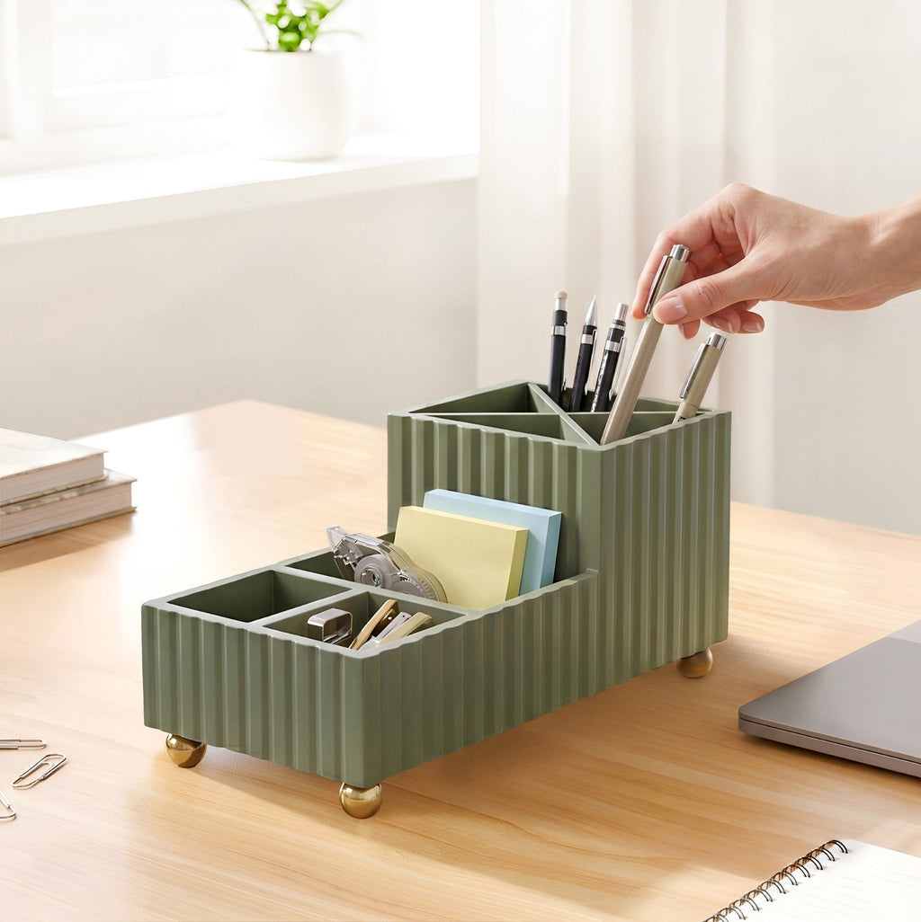 Desk Organiser For Office Sage Green Nestasia