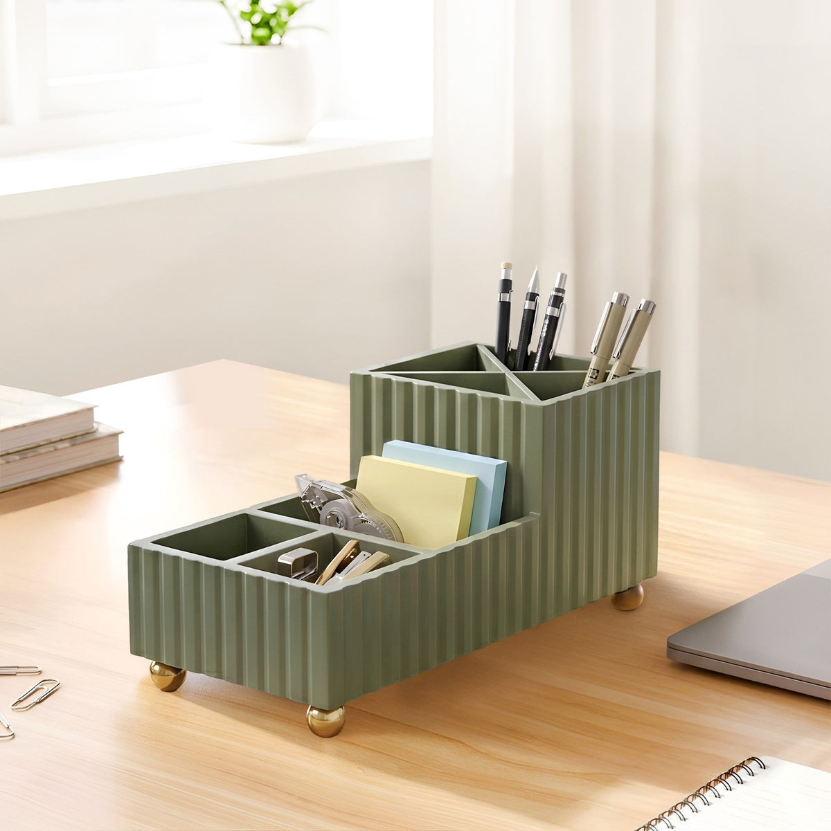 Desk Organiser For Office Sage Green Nestasia