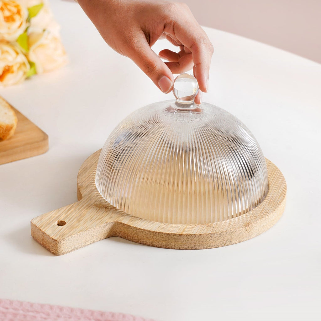 Small Serving Platter With Cloche 16cm Nestasia