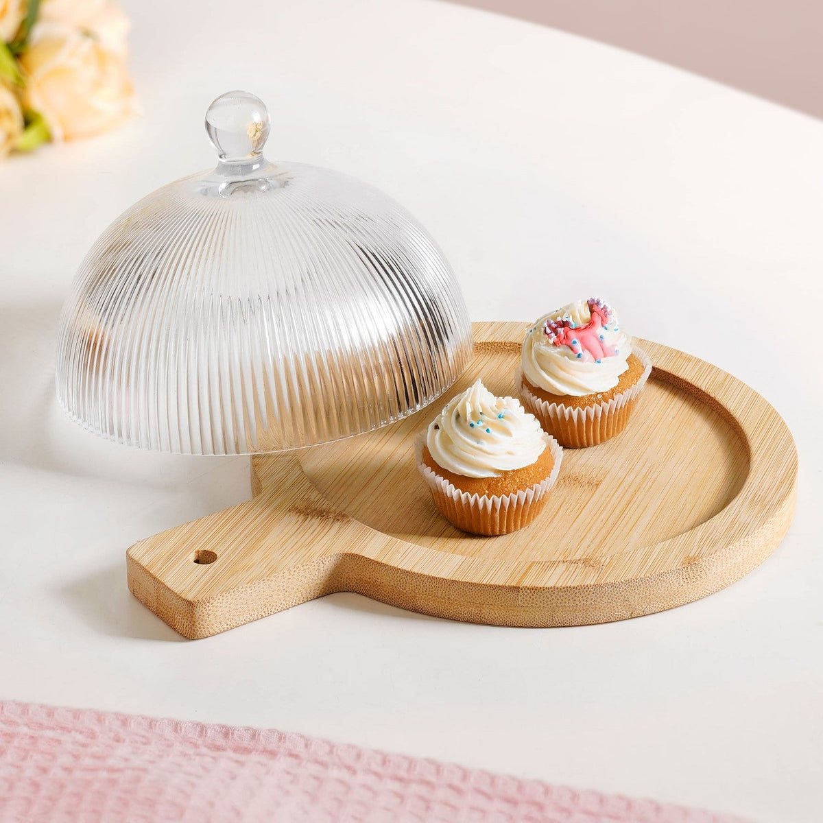 Small Serving Platter With Cloche 16cm Nestasia