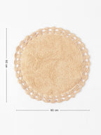 Absorbent Handloom Cotton Rectangular Bath Mat For Home Use