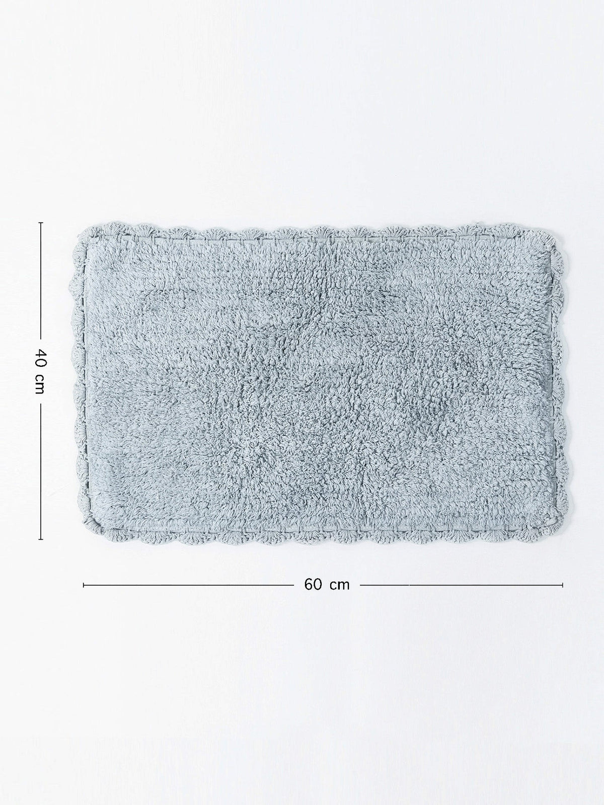 Handloom Cotton Rectangular Bath Mat For Bathroom