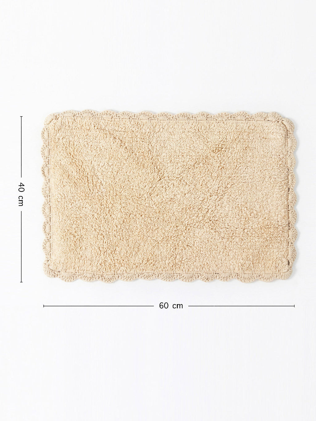 Absorbent Handloom Cotton Rectangular Bath Mat For Home Use