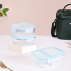 Premium Large Lunch Bag Lunch Box Set Dark Green Nestasia