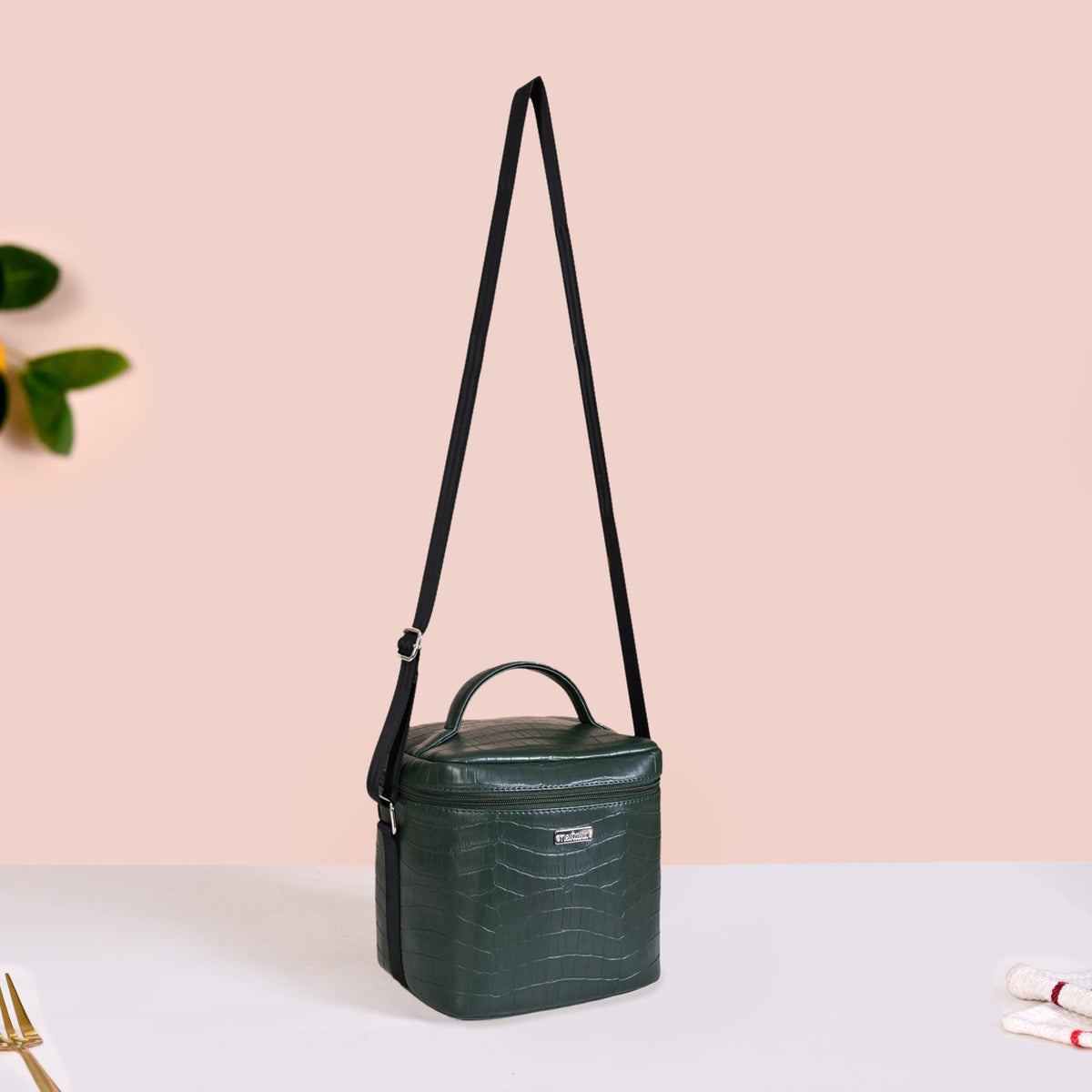 Premium Large Lunch Bag Lunch Box Set Dark Green Nestasia
