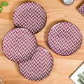 Oscilla Ceramic Dinner Plate Set of 4 Purple 11 Inch Nestasia