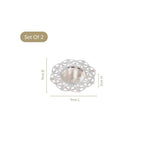 Divya Silver Plated Brass Tealight Holder Set Of 2 In Gift Box Nestasia