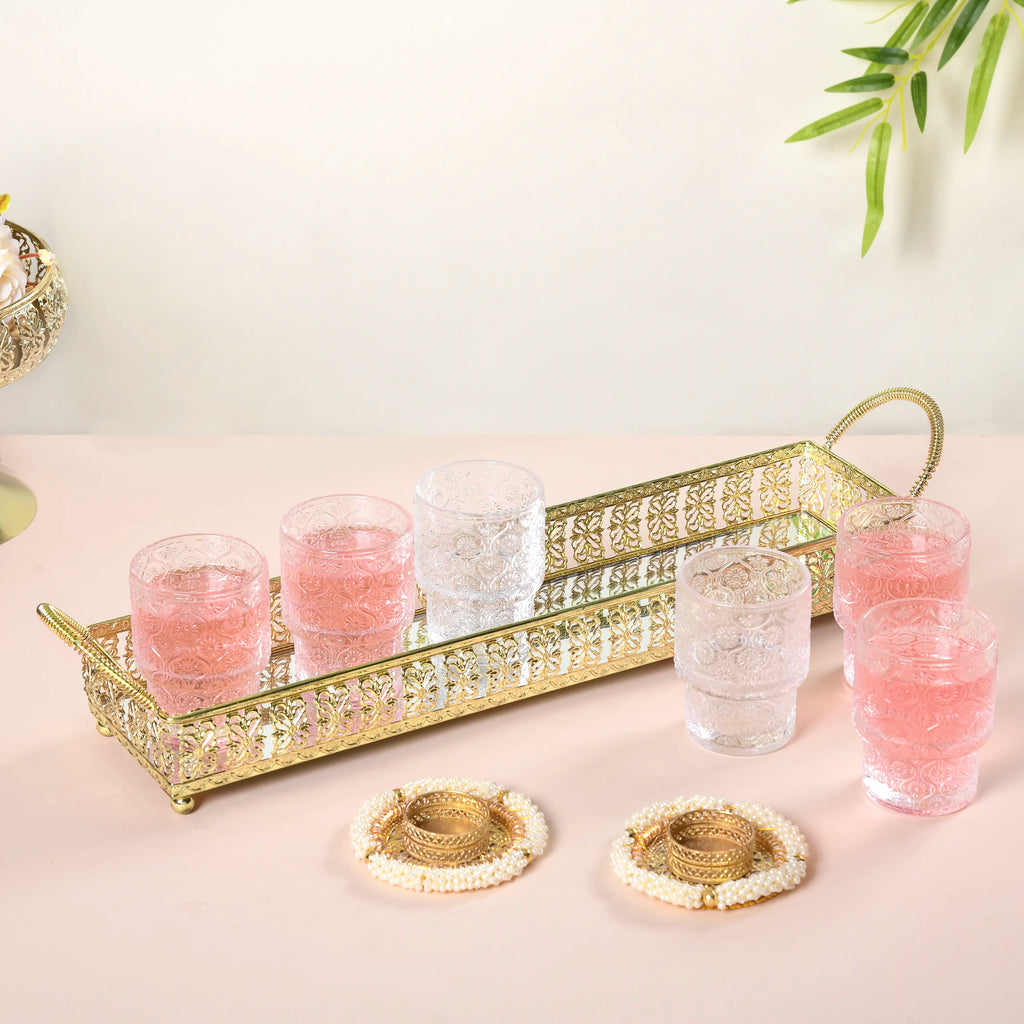 Festive Tray And Glass Set Gift Hamper Nestasia