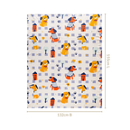 Dog Park Knitted Cotton Throw Blanket For Kids 155x132cm Nestasia
