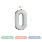 Donut Oval Ceramic Vase White Nestasia