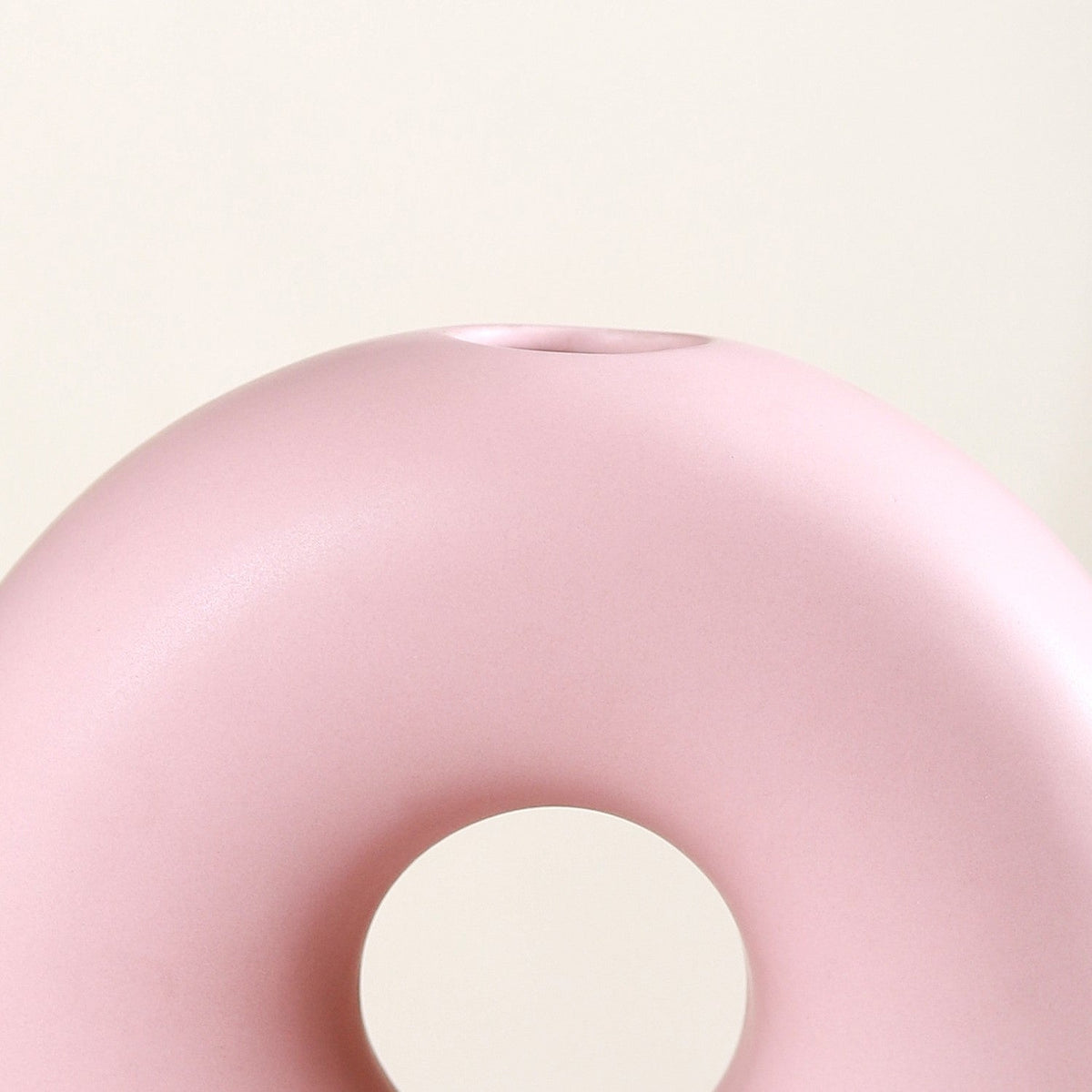 Round Donut Ceramic Vase Pink Nestasia