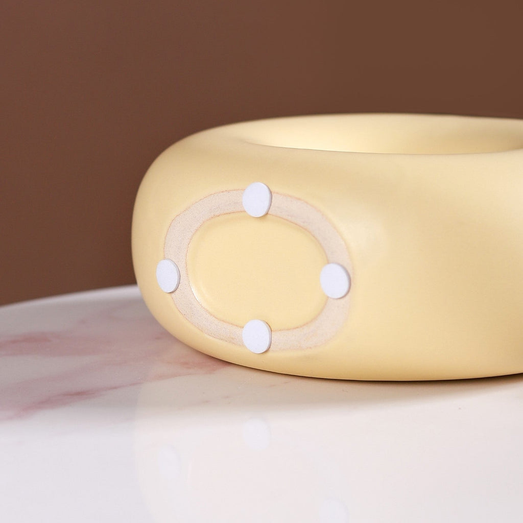 Donut Vase Pastel Yellow Nestasia