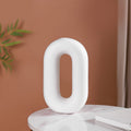 Donut Oval Ceramic Vase White Nestasia