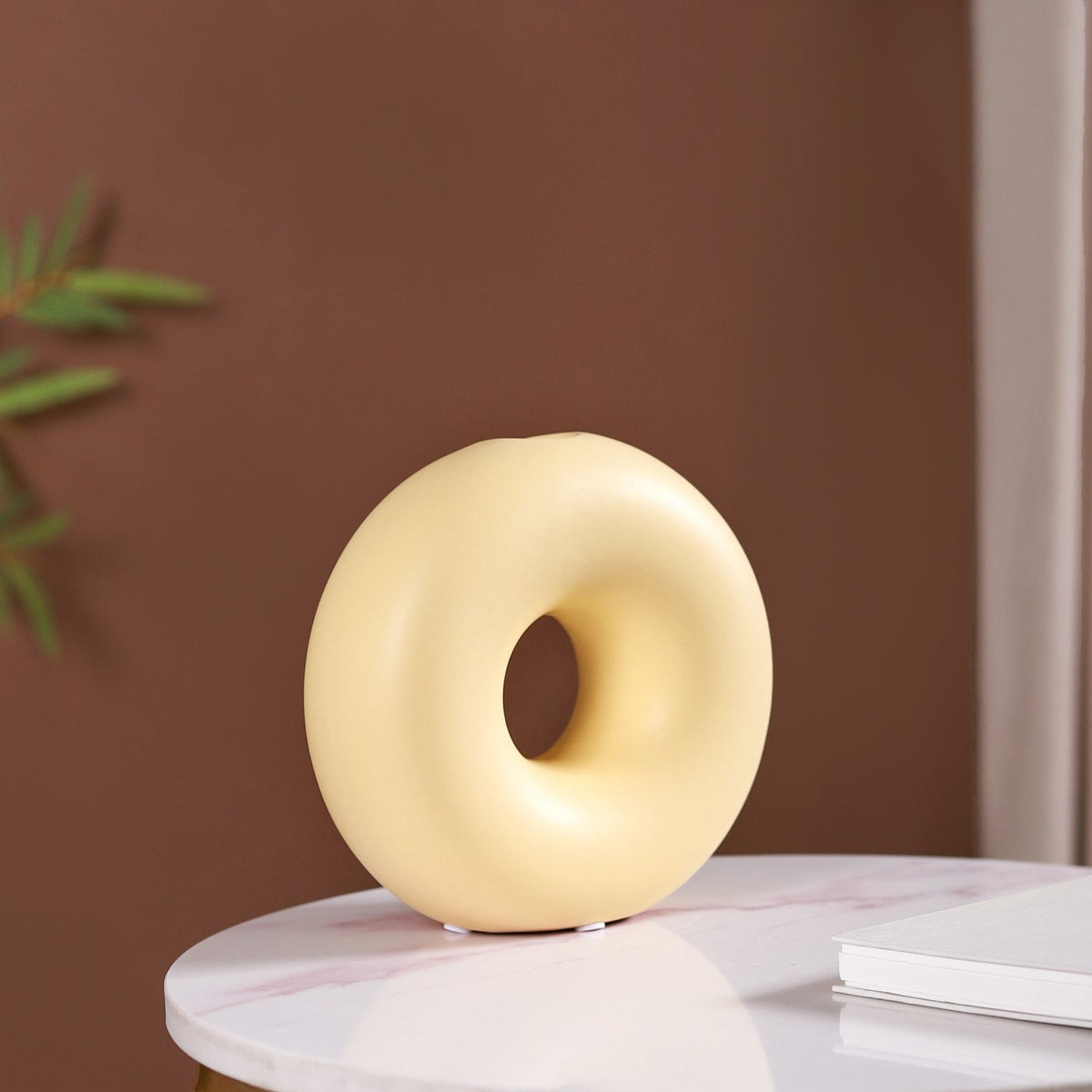 Donut Vase Pastel Yellow Nestasia