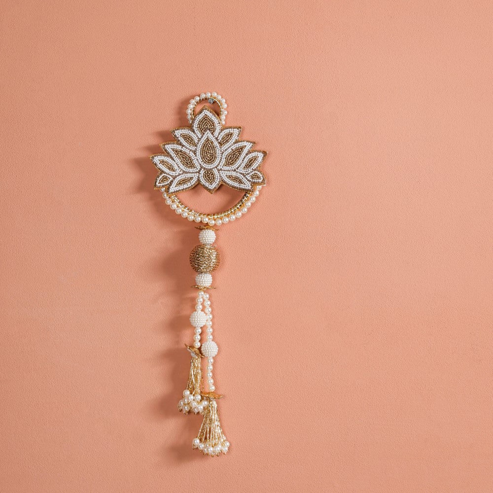 Lotus Door Hanging Set of 2 White