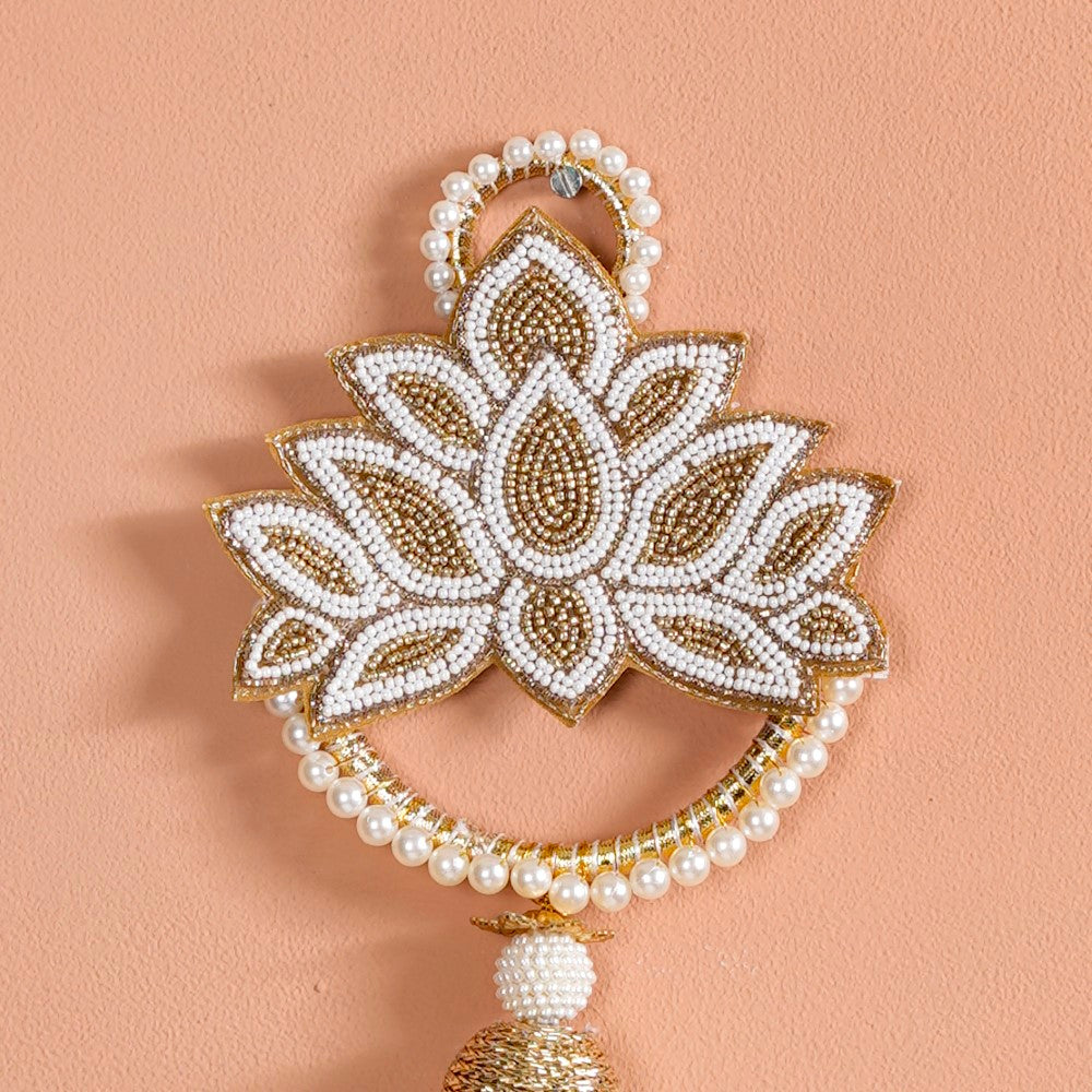 Lotus Door Hanging Set of 2 White