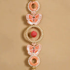 Handcrafted Butterfly Door Hanging Peach Set of 2 Nestasia