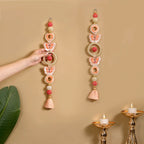 Handcrafted Butterfly Door Hanging Peach Set of 2 Nestasia