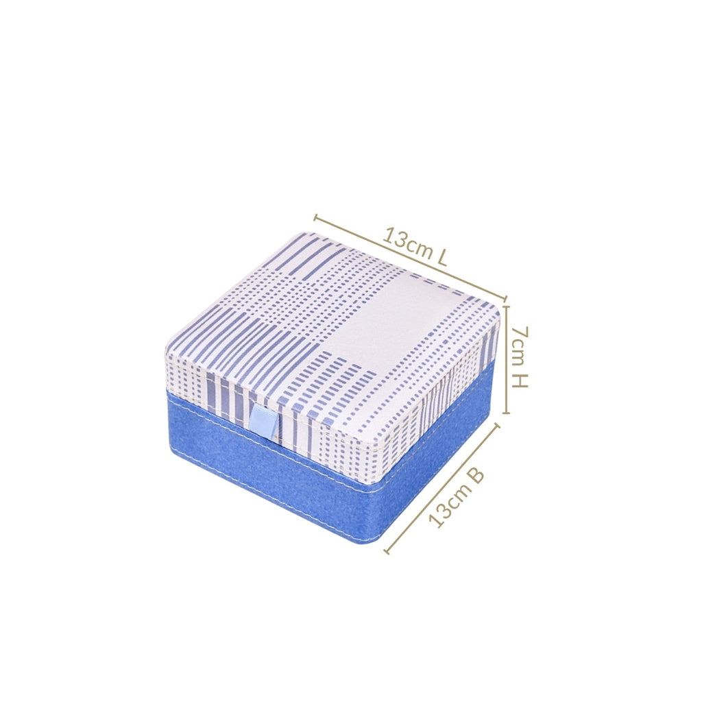 Dots And Dash Multi Section Jewellery Box With Mirror Nestasia
