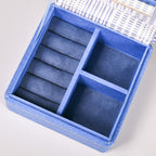 Dots And Dash Multi Section Jewellery Box With Mirror Nestasia
