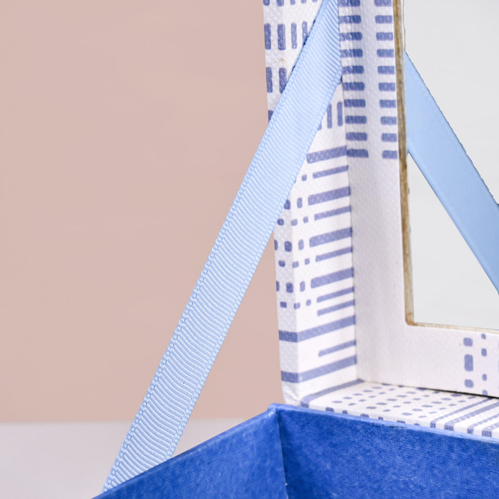 Dots And Dash Multi Section Jewellery Box With Mirror Nestasia