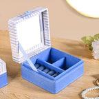Dots And Dash Multi Section Jewellery Box With Mirror Nestasia