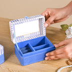 Dots And Dash Portable Jewellery Box With Mirror Nestasia