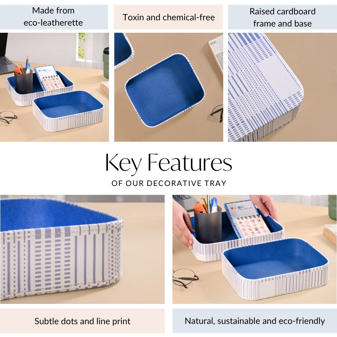 Dots And Dash Storage Organisation Tray Set Of 2 Nestasia