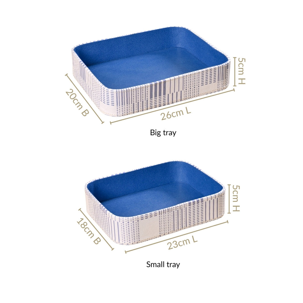 Dots And Dash Storage Organisation Tray Set Of 2 Nestasia