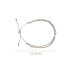 Double Layered Silver Sliding Knot Bracelet Nestasia