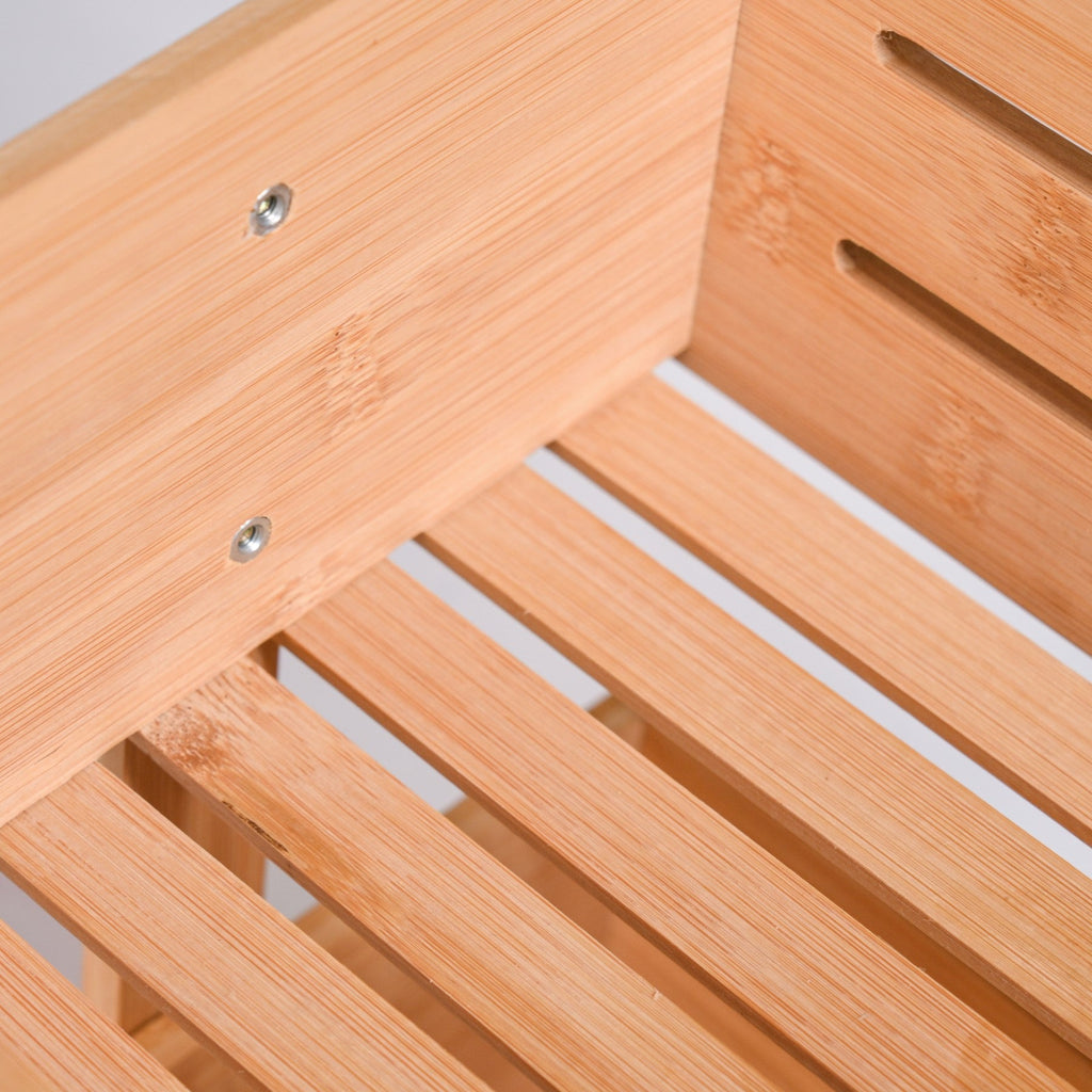 Double Tier Bamboo Storage Basket Nestasia