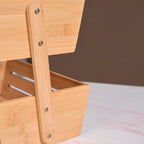 Double Tier Bamboo Storage Basket Nestasia