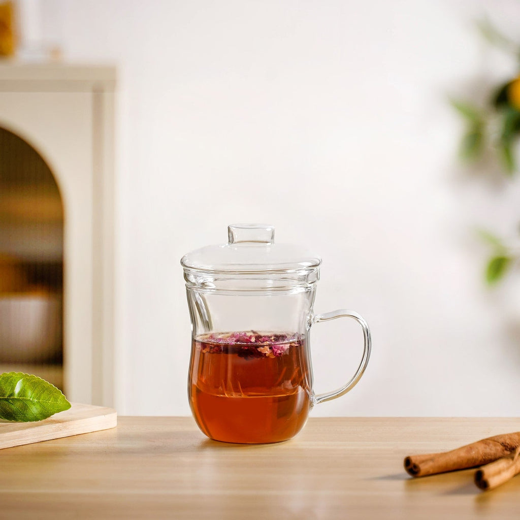 Double Walled Glass Infuser Teapot with Strainer Nestasia