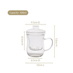 Double Walled Glass Infuser Teapot with Strainer Nestasia